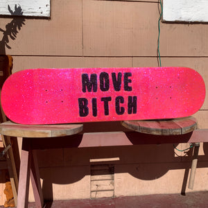 the luda (move bitch) glitter skateboard