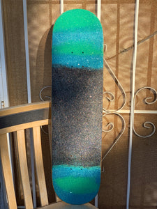 the aqua noodle, a glitter skateboard