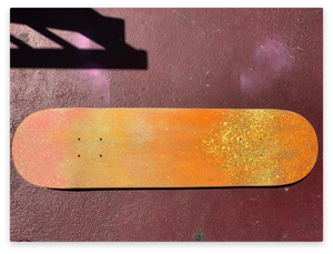 el paleta, a glitter skateboard