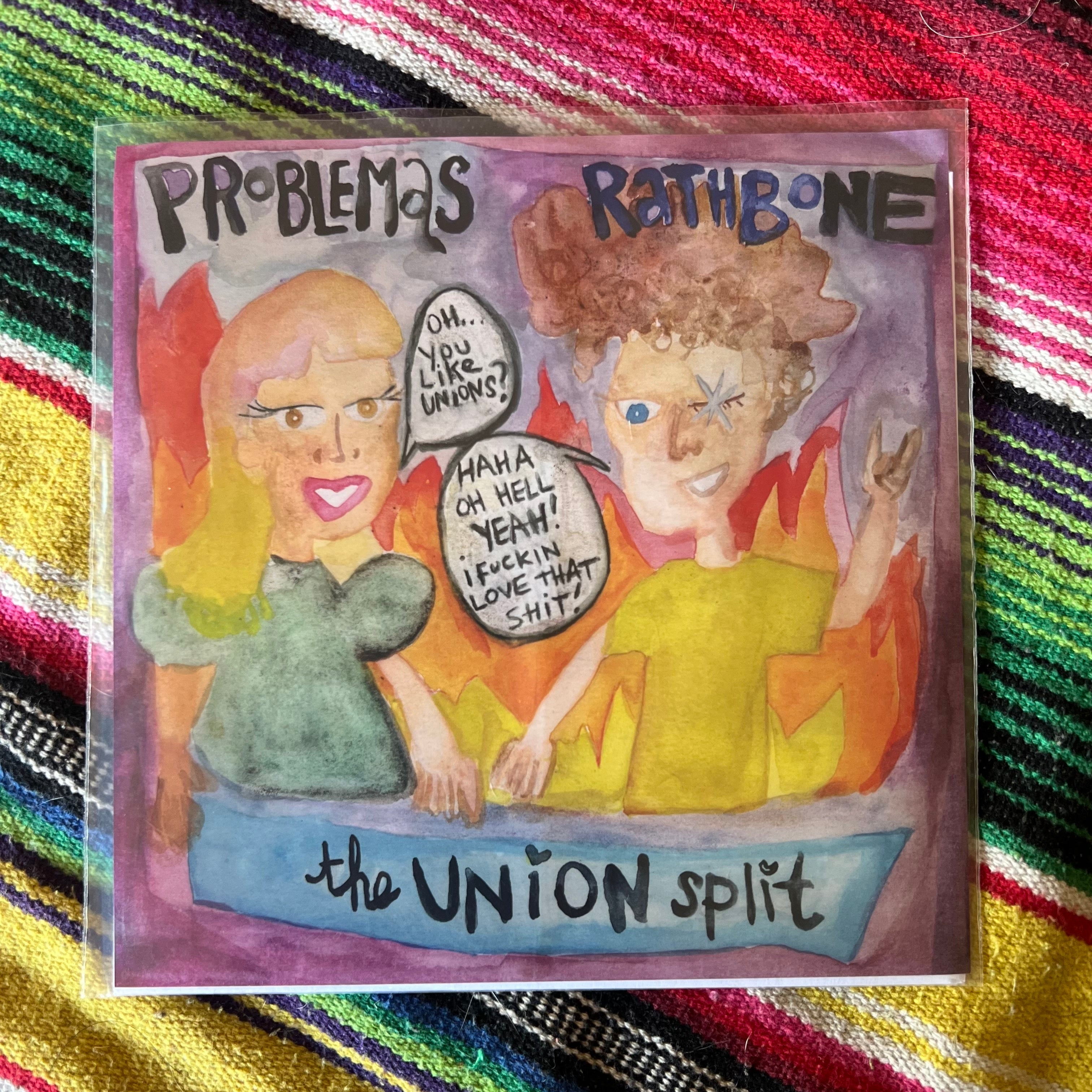 problemas / rathbone - the union split • LIMITED to 50 7" clear vinyl