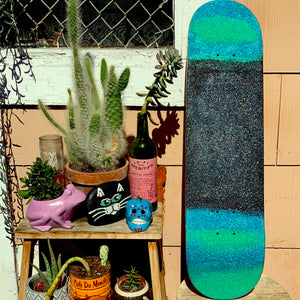 the aqua noodle, a glitter skateboard