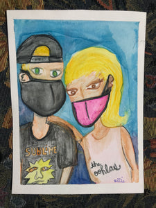 a custom watercolor handpainted by problemas
