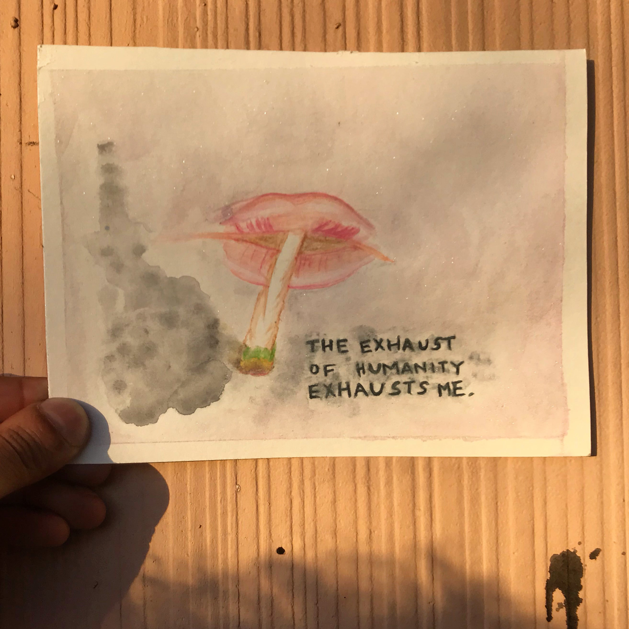a custom watercolor handpainted by problemas